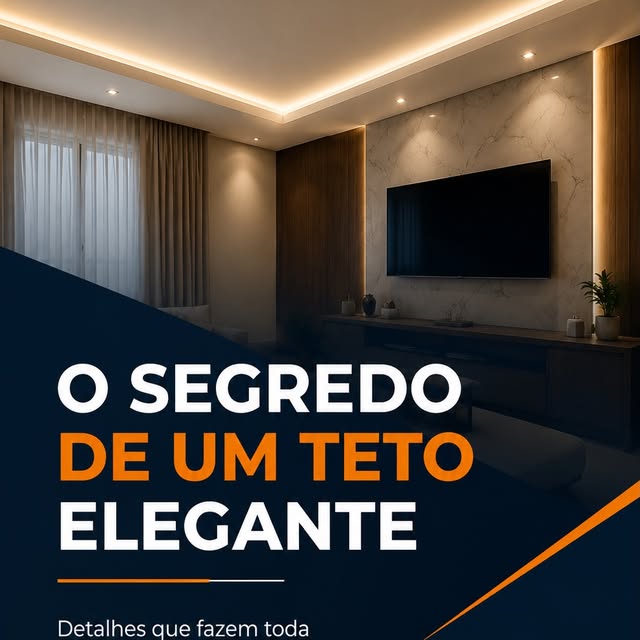 Publicação da C&C sobre acabamento de teto e iluminação